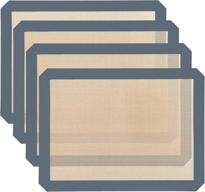 4 Pack Kitchen Silicone Baking Mat Set 16.5x11.6  Non Stick Silicone Sheets