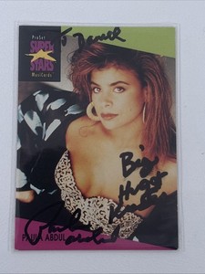 Paula Abdul Super Stars Autographed Signed Card - No COA