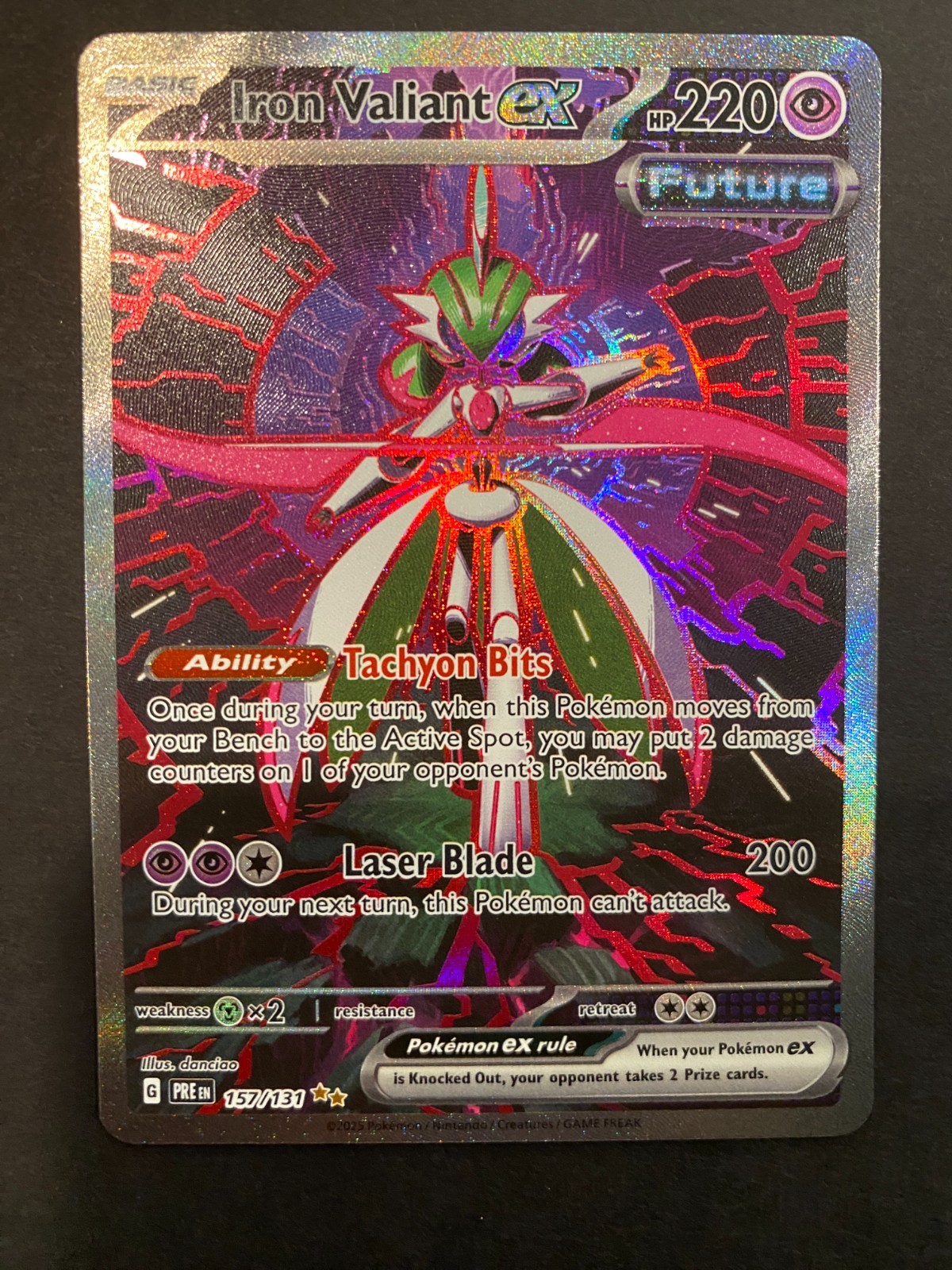 Iron Valiant ex 157/131 Prismatic Evolutions Special Illustration Pokemon NM/LP