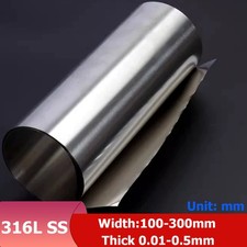 316L SS Steel Foil Strip Thin Plate Sheet Coil Width100-300mm Thick 0.01-0.5mm