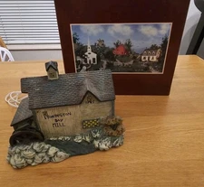 Lang And Wise Folk Art Village First Edition 1996 Stonington Bay Mill Light Up 
