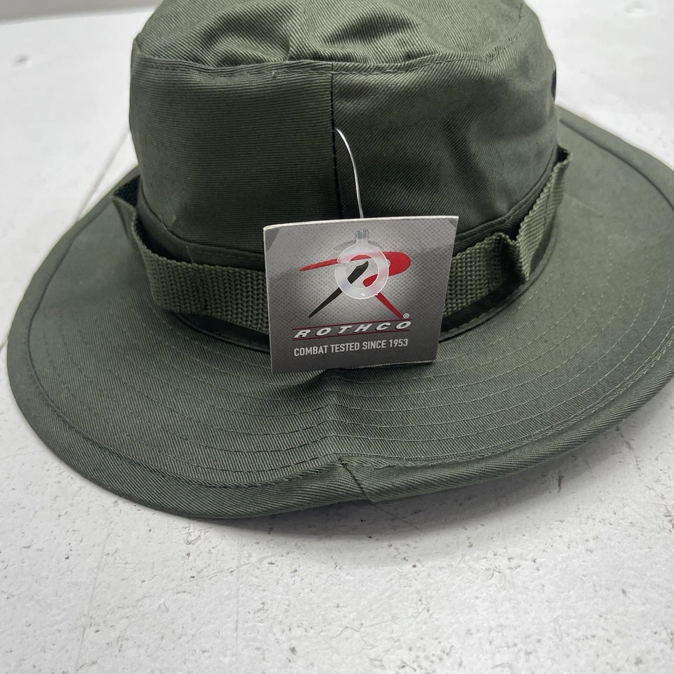Chapéu militar Rothco verde oliva drab leve Boonie adulto tamanho 6 3/4 novo  - Imagem 4 de 4