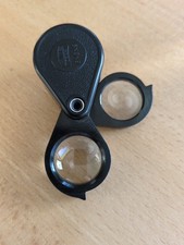 Carl Zeiss Jena Einschlaglupe Klapplupe Lupe 3x6x9 Bakelit