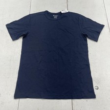 PLACE Shirt Youth Large 10-12 Blue Short Sleeve Crewneck Tagless Basic Tee