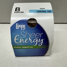 Leggs Sheer Energy collant controllo top punta rinforzata taglia B abbronzatura 65204