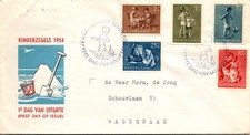 GOLDPATH: Netherlands cover 1954 first day CV908_P18