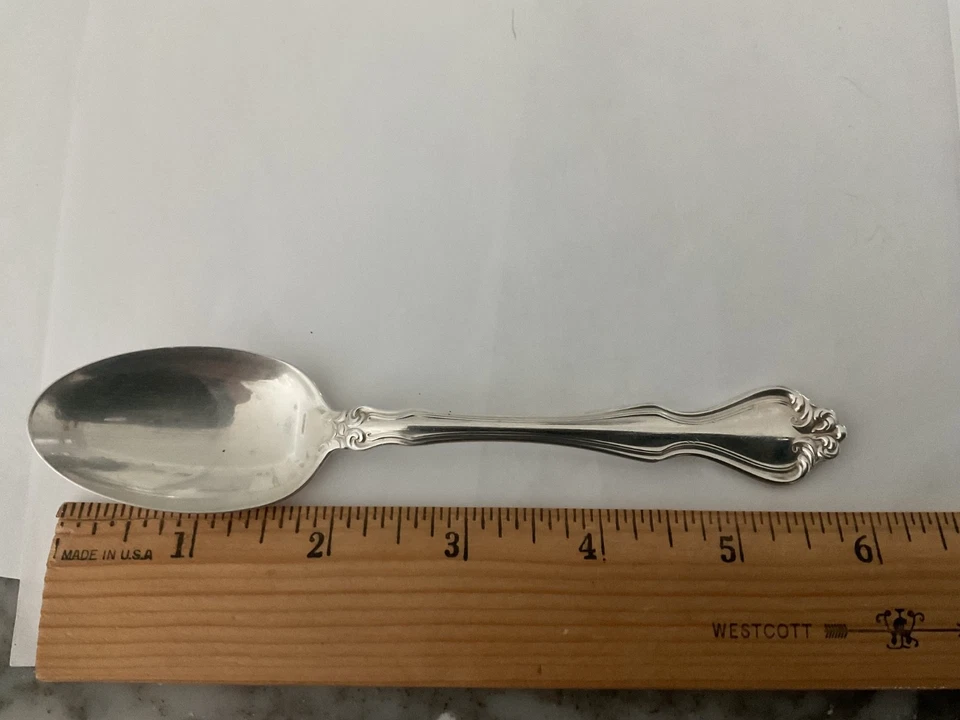 GEORGE & MARTHA por H Westmoreland cucharadita de plata esterlina sólida .925 6"" pulgadas Foto 3 de 4