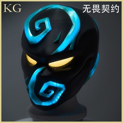 VALORANT   Veto Wearable Helmet Halloween Cosplay Props LED Light Black Masks