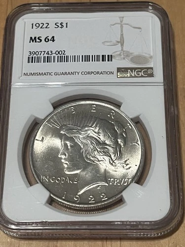🔥🔥1922 Peace Dollar NGC MS64🔥🔥