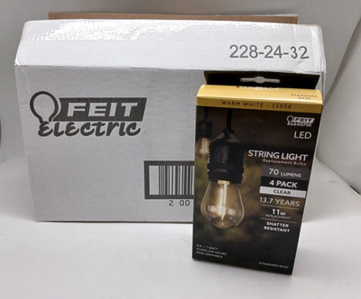 #ad #ad Feit Electric S14 LED Bulbs 6 Pack – 24 Count Strings 2200K Warm White $44.99