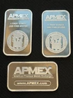 Lot Of 3 1 Troy Oz 999 Silver Apmex Bars 3 Oz Total Weight