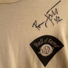 VINTAGE RONNIE LOTT/  T-Shirt with Autograph Yellow with Nice Auto.
