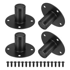 4 Pcs Speaker Stand Top Hat, 4.25"x2.36" Metal Speaker Mount for Speaker, Black