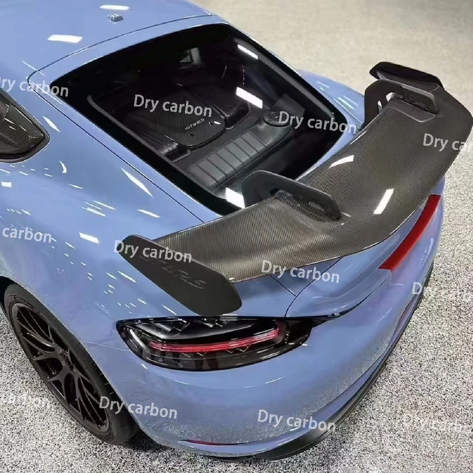 Spoiler traseiro de fibra de carbono asa para Porsche 718 981 987 Boxter Cayman GT4 - Imagem 4 de 4