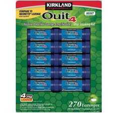 Kirkland Signature Quit Lozenges 4mg - 270 PCS - Nicotine Relief, Fast Ship