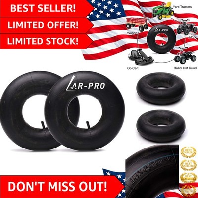 2-Pack 15x6.00-6 Heavy-Duty Inner Tubes with TR-13 Valve Stem - Universal Fit
