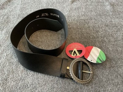 New Valentina Vera Pelle Womens Belt Italian Leather Black