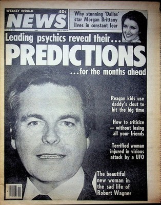 Weekly World News Tabloid Magazine Newspaper 1982 VOL. 3, Issue 23 Predictions 