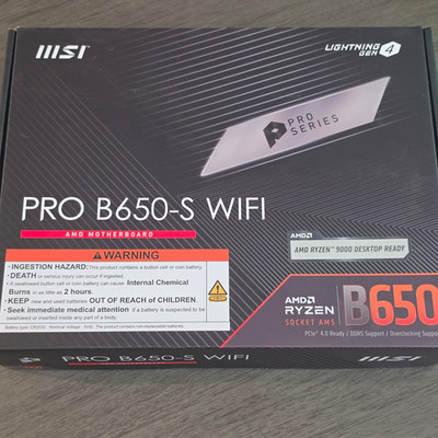 MSI PRO B650-S WIFI AM5 ATX DDR5 Motherboard WiFi 6E 2.5GbE HDMI