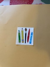 Vintage 1980s Sandylion Foil Art pencils Stickers