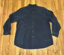 Woolrich Men s Flannel Navy Blue Long Sleeve Button Up Shirt Size XL Please Read