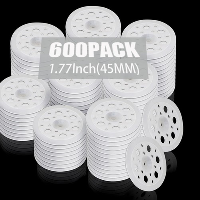 #ad #ad 600 Pcs 45 mm White Plastic Washer Foam Board Fasteners and Load Spreading Po... $34.08