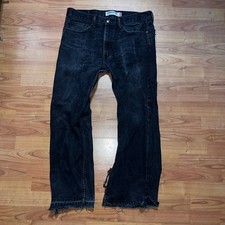 Vintage Levi s Black 505 Jeans Thrashed Size 34x29