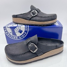Birkenstock Buckley Clogs Flat Black Oiled Leather EU 40 Women US 9- 9.5