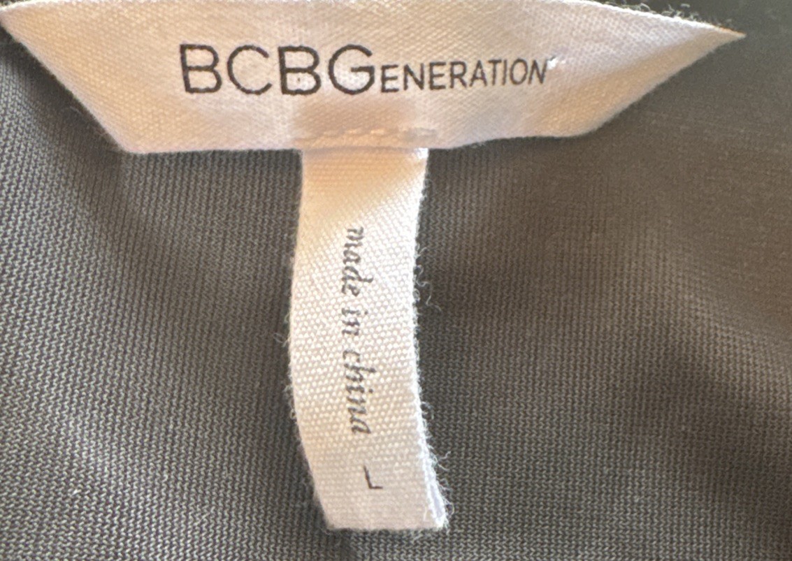 BCBGenerations SS Cold-Shoulder Black Velour Shif… - image 3