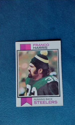 EX. COND. 1973 TOPPS #89 FRANCO HARRIS ROOKIE FOOTBALL CARD.