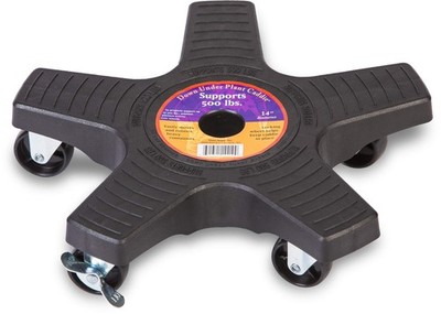 Bosmere 14'' Plant Caddie - Heavy-Duty Rolling Stand with 14'', Black 