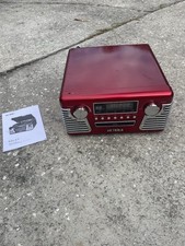 Victrola Haley Retro Bluetooth Record Player Multimedia Center Built-In - READ