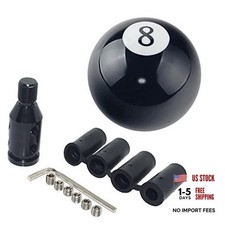 Pursuestar Black 8 Round Ball Gear Shift Knobs Universal Black 8 Billiard