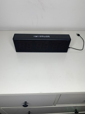 Valor Fitness Digital Fitness Timer for Home Gym Black Tested Works No Remote