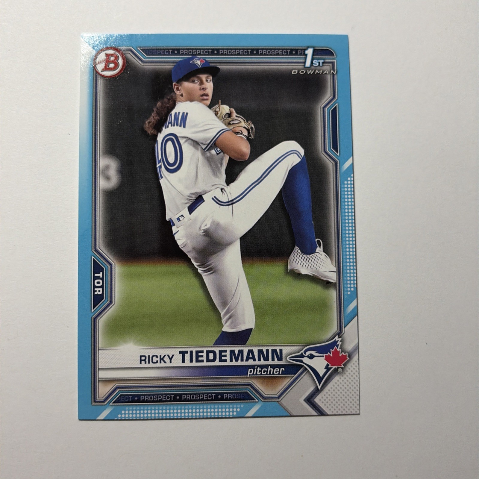 2021 Bowman Draft #BD-89 Ricky Tiedemann Sky Blue #/499
