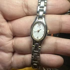 Vintage Seiko dainty Womens Watch Oval Two Tone 22mm Fit 6.5in Quartz For Repair
