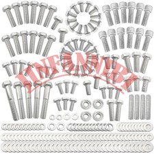 Stainless Steel Small Block Engine Hex Bolts Kit Set For Chevy 265 283 305 327