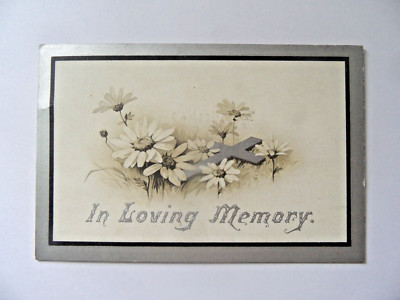 In Memorium Karte: Frances Charlotte, Witwe von Wright Rhodes. Oldham, 1900.
