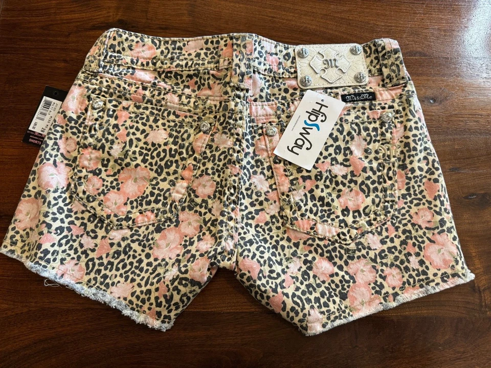 Miss Me шорты женский размер 28 эластичной животных печати цветочный JP6182H новый с Ярлыками $89 розничной - Изображение 2 из 4