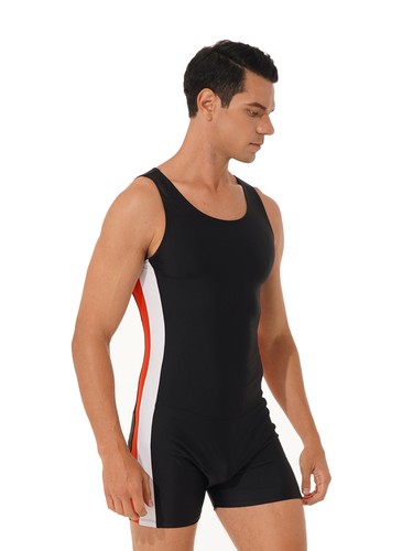 Mens Jumpsuit Shorts Sports Leotard Workout Fitness Stretchy Bodysuit Underwear - Picture 4 of 48