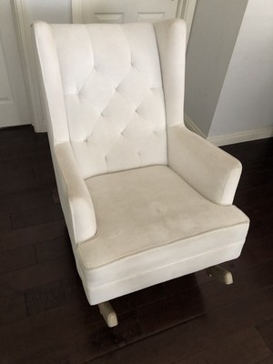 pottery barn modern wingback rocker
