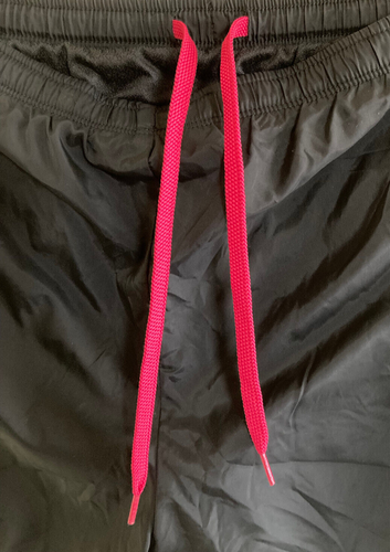 Herren Champion Badehose Größe LARGE Laufshorts L schwarz mit rot 33" gefüttert - Bild 4 von 9