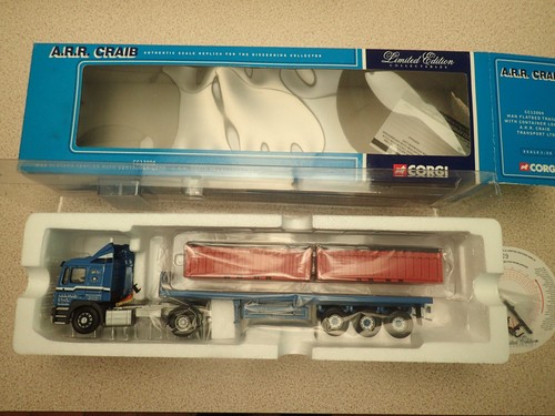 Corgi 1:50 CC12004 MAN Flatbed Trailer & Cont Load ARR. Craib Undisplayed #1679 - 第 1/16 張圖片