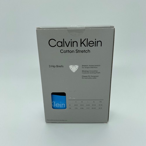 Paquete de 3 calzoncillos de cadera Calvin Klein de algodón elástico para hombre calce clásico multicolor 2XL - Imagen 4 de 5