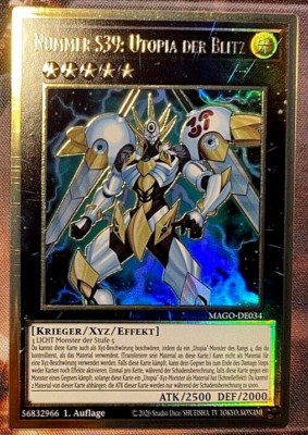   Yu-Gi-Oh! Nummer S39: Utopia der Blitz MAGO-DE034 Premium Gold Rare 1st NM XYZ