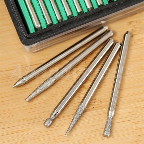 Juego de brocas de talla de grabado de taladro eléctrico rotativo de diamante de 30 piezas herramienta práctica - Imagen 11 de 12