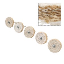 New 5 Pcs 2 Sisal Cloth Buffing Wheel with 1/4 Shank For Polishing Stainless Ste