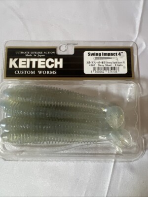 Keitech Custom Worms Swing Impact 4'' 8 Pack Squid Scent B-15