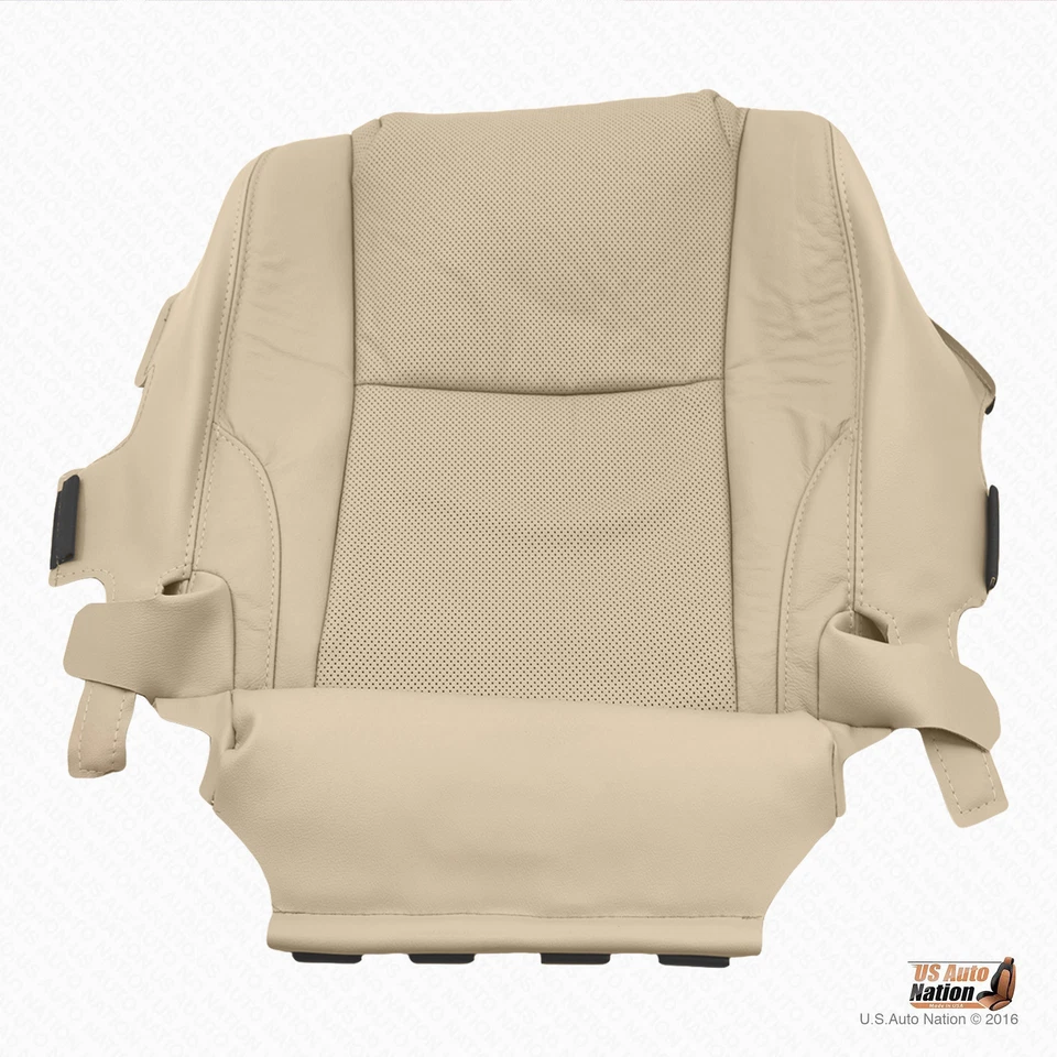 Cubierta de asiento de cuero perforado inferior del conductor delantero bronceado para Lexus IS250 IS350 2010 Foto 4 de 4