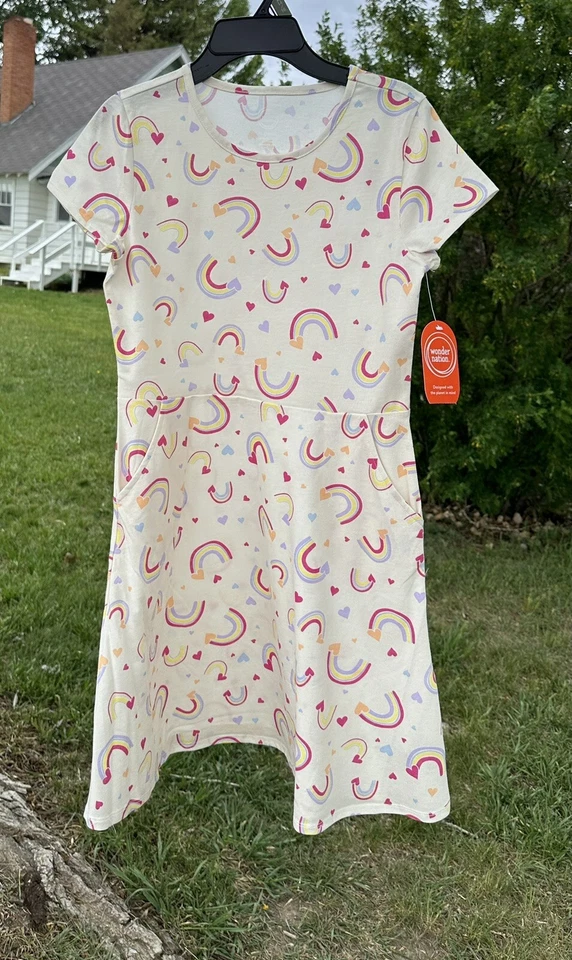 Wonder Nation Multicolor Rainbow Summer Play Dress GIRLS 6 - 6X Pockets NEW NWT - Image 2 of 4